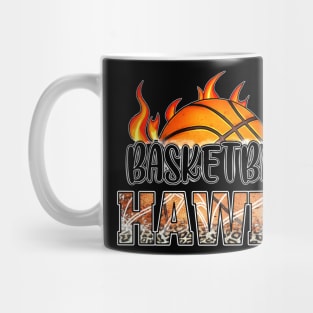 Classic Basketball Design Hawks Personalized Proud Name Mug